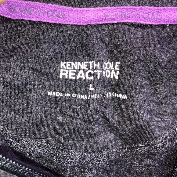 Kenneth Cole Reaction Womens Athletic Jacket Large Full Zip Black Activewear - Picture 12 of 15